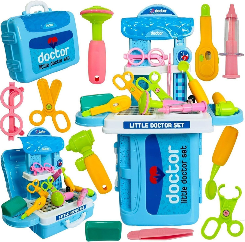 BIGFOLK BIGFOLK Little Doctor Play Set with Carry Case & Medical Tools