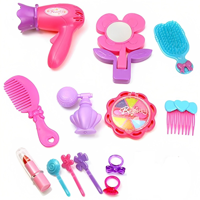 SARASI Beauty Set For Girls, Dressing Mirror, Hair Dryer & Brush, Perfume, Rings etc