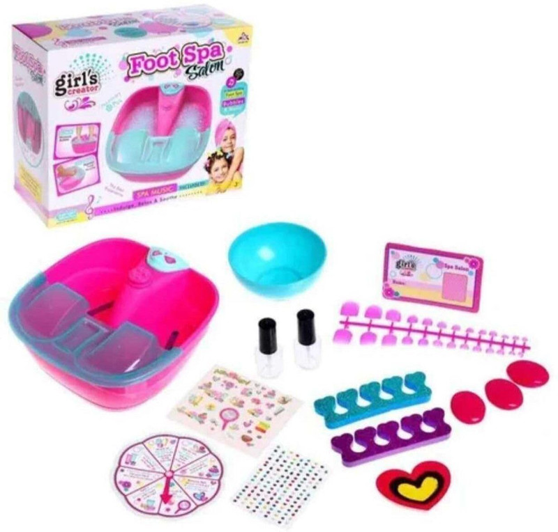 Braintastic Foot Spa Sets for Girls ,DIY Manicure and Pedicure Set with Foot Care Kit