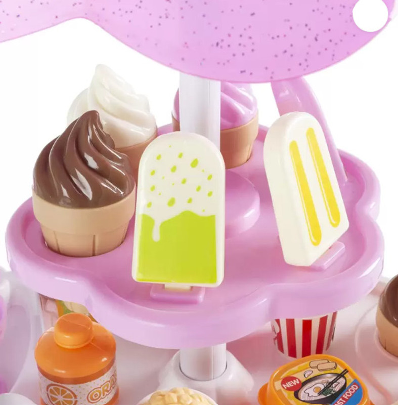 HornFlow Ice Cream (IND*85) Sweet Cart Pretend Play with Accessories for Kids Girl & Boy