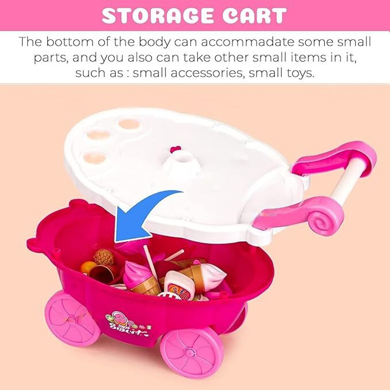 Tiny Tales Ice Cream Playset (IND*01) Toy Kitchen Set For Kids Girls sweet cart