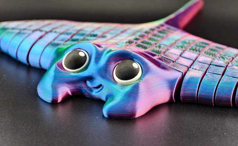 LEOFORGE Colorful Flexi Ocean Animal Model 3D Printed Articulated Stingray Cute Ocean