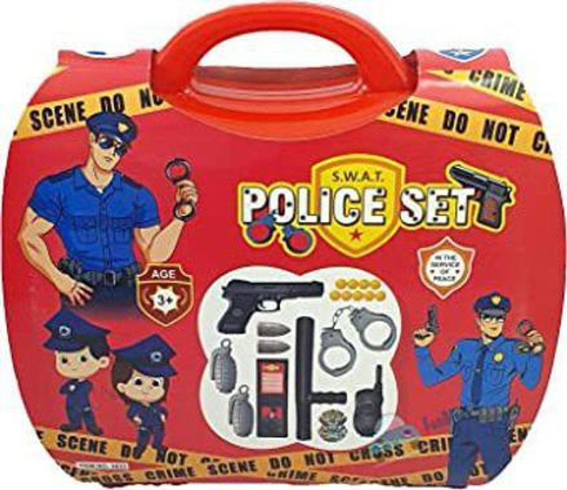 NIYAMAT Police Playset Toy for Boys with Handcuff, Mini Bullet Gun Toy for Kids