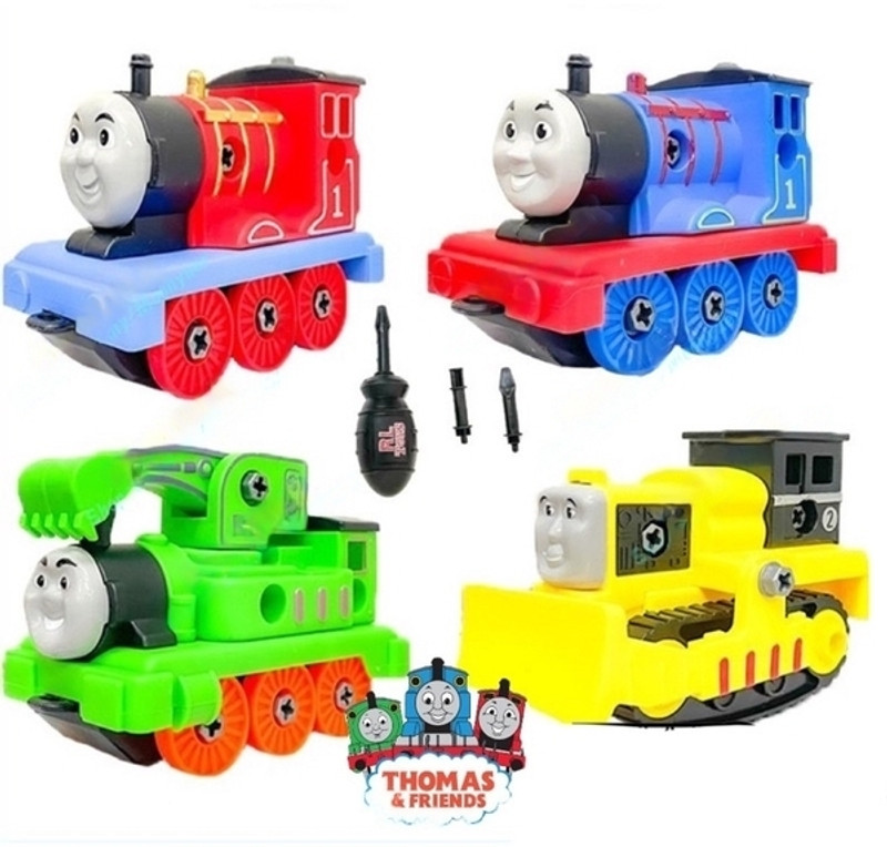 Bestie Toys Thomas Train Toys, Pack of 4 with Screwdrivers,Thomas Kids Building Toys DIY