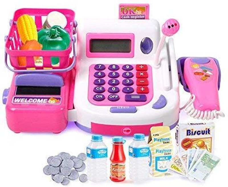 kitmeer Realistic cash register toy supermarket set - Multi color