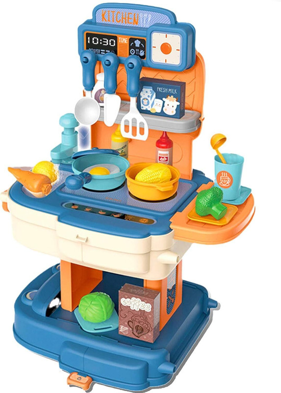 NAMANSHU TEX School Bag Cooking Game Modern Children Kitchen Set Role Play Toys Toy for Kids
