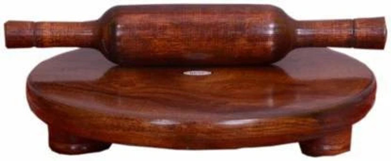 UNICAn UNICAn Sheesham Wood Chakla Belan Set | Roti Maker for Home & Kitchen Rolling Pin & Board(Brown, Pack of 1)