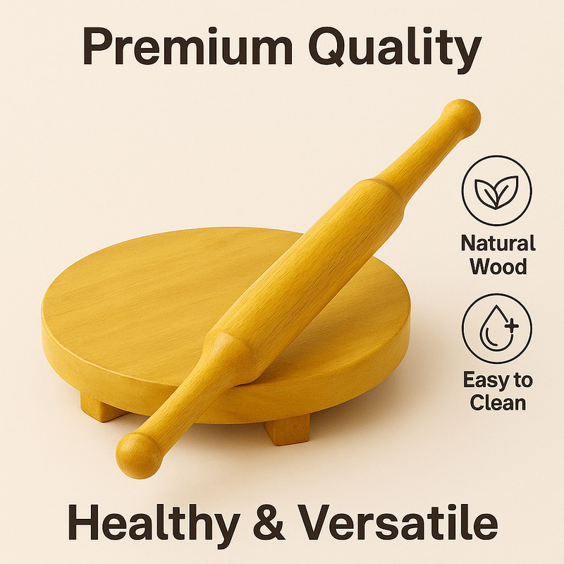 Rolimoli Chakla Belan Rolling Board Rolling Pin & Board(White, Pack of 1)