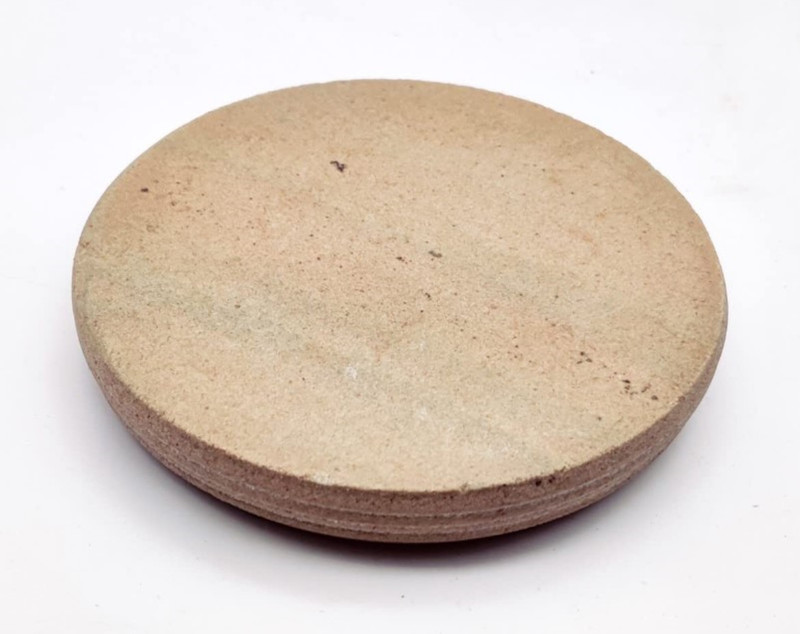 BRIJ HAAT Stone Chandan rubbing chakla/Pata for preparing chandan paste 3 inch Board(Brown, Pack of 1)