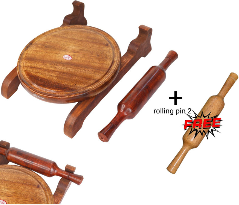 janta choths house JCH-WCBS Rolling Pin & Board(Multicolor, Pack of 1)