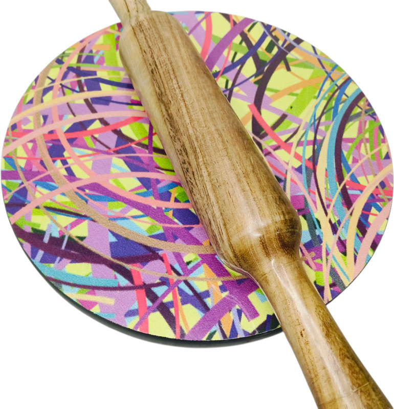 Ilmexa Rolling Pin & Board(Black, Pack of 2)