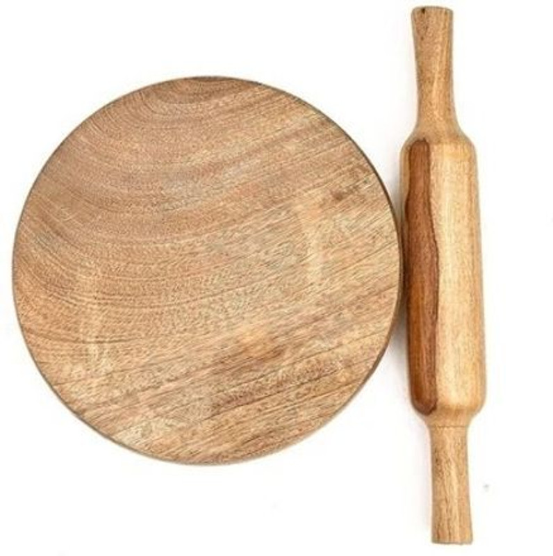 arba Wooden Chakla Belan Rolling Pin & Board (Pack of 1 chakla 9 inch, 12 inch belna) #D Rolling Pin & Board(Pack of 2)