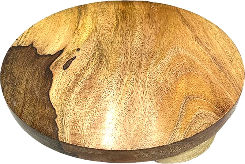 Dynore Wooden Chakla/Polpat For Making Roti/Puri/Papad- Set of 1 Wooden Board(Brown, Pack of 1)