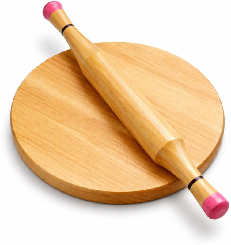 SHWENT Chakla Belan Set Chapati Roller Chapati Maker Chakla for Kitchen Rolling Pin & Board(Multicolor, Pack of 1)