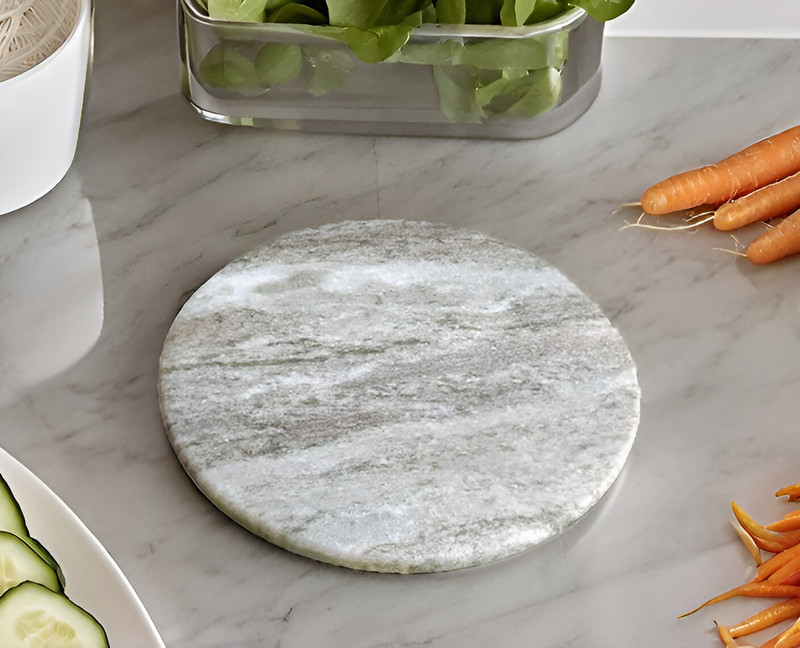 MDE Marble Chakla (10 Inch) | Roti Maker | Rolling Board | Design-Natural Variation Board(Multicolor, Pack of 1)