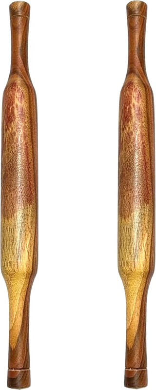 Dynore Wooden Belan Set of 2 Pcs Rolling Pin(Brown, Pack of 2)