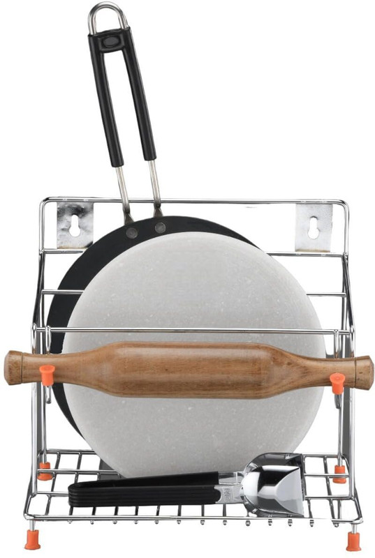 Shelfmart Kitchen Organizer Kitchen Stand Chakla Belan Tawa Stand Holder Rolling Pin Rolling Pin & Board(Pack of 1)