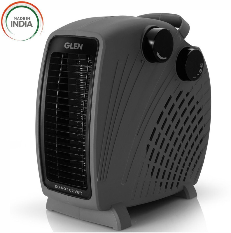 Glen 7020 Electric room Heater with 2 Heat Settings - HA7020FHGREY ISI Certified Fan Room Heater