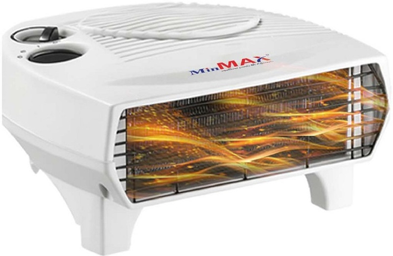 MinMAX Safe and Noiseless Fan Room Heater II 100% Copper II BEE Rated II White Fan Room Heater