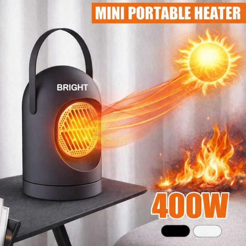 Bright 400W ROOM HEATER WITH BLOWER|AUTOMATIC THERMOSTAT|SAFETY SWITCH|SPACE SAVING Radiant Room Heater