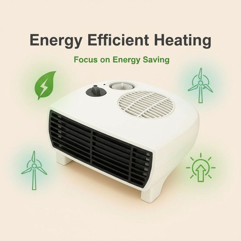 Veenova Compact Fan Heater 2000W | Durable Plastic Body Blower for Winter Essentials Fan Room Heater