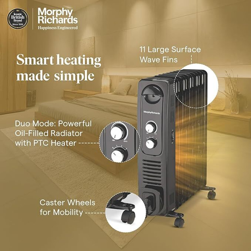 Morphy Richards Heat Wave 11 fin Oil Filled Room Heater