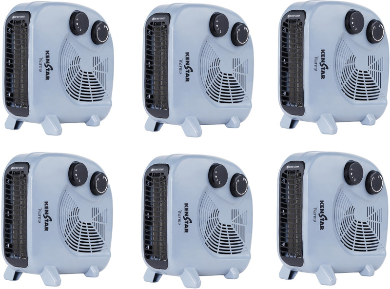 Kenstar WARMO Powerful 2000 Watt Pack of 6, Grey & Black Fan Room Heater