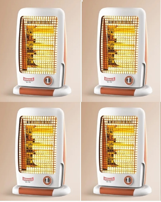 Summercool HH-115 Halogen Room Heater 1200 Watts Pack of 6, White Halogen Room Heater