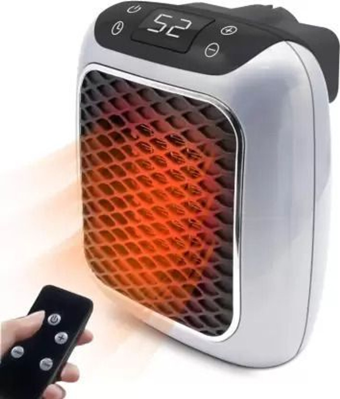 A CONNECT Z Electric800WHeaterWithRemoteSpeedcontrolTimerWalltHeaterforOffice Fan Room Heater