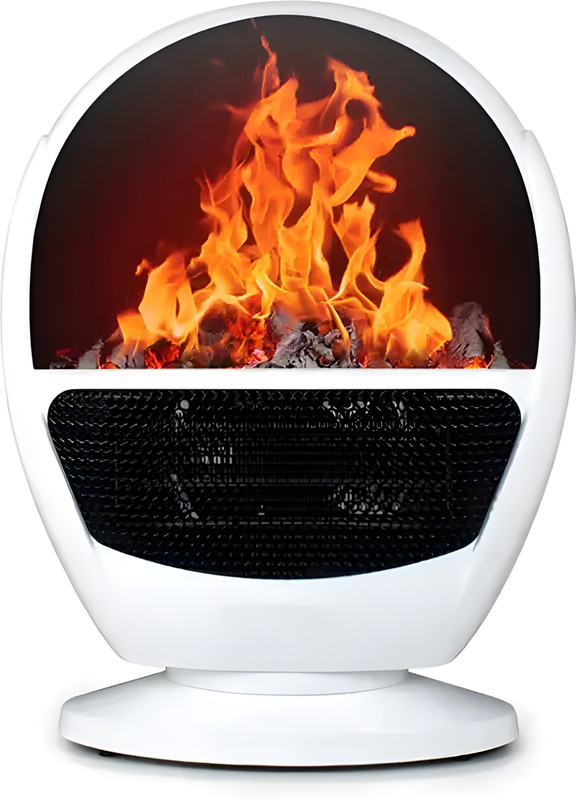 Breewell Hot Air Fan Room Heater Home and Office Use 3D Realistic Flame Effect Electric Heater, Fan Room Heater