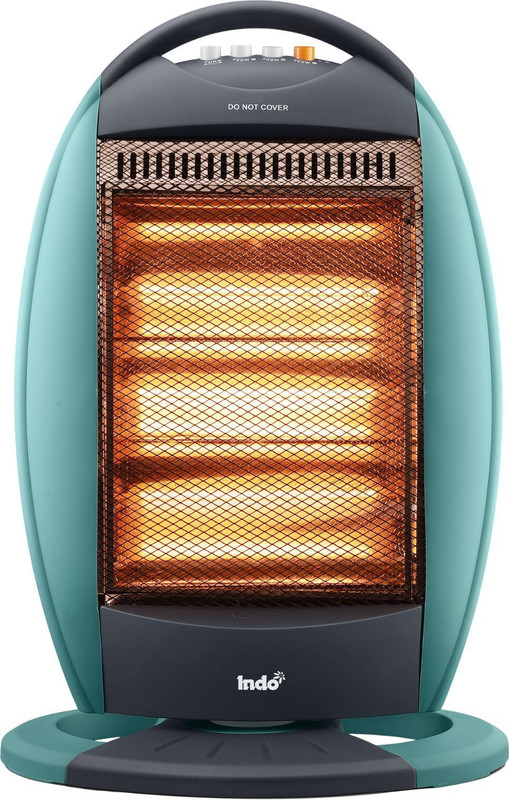 Indo 400/800/1200 Watts, 3 heat settings, 1 Year Warranty, Auto Rotation Halogen Room Heater