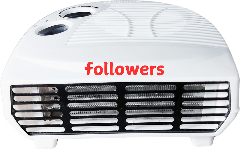 followers Hero Heater Ultra Heating With Copper motor Heating Area 60sqf - 100sqfarea Fan Room Heater