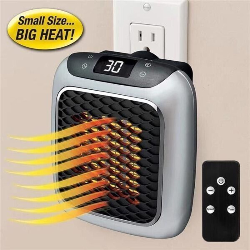Bugnix Handy Heater with LED Display-Grey Fan Room Heater