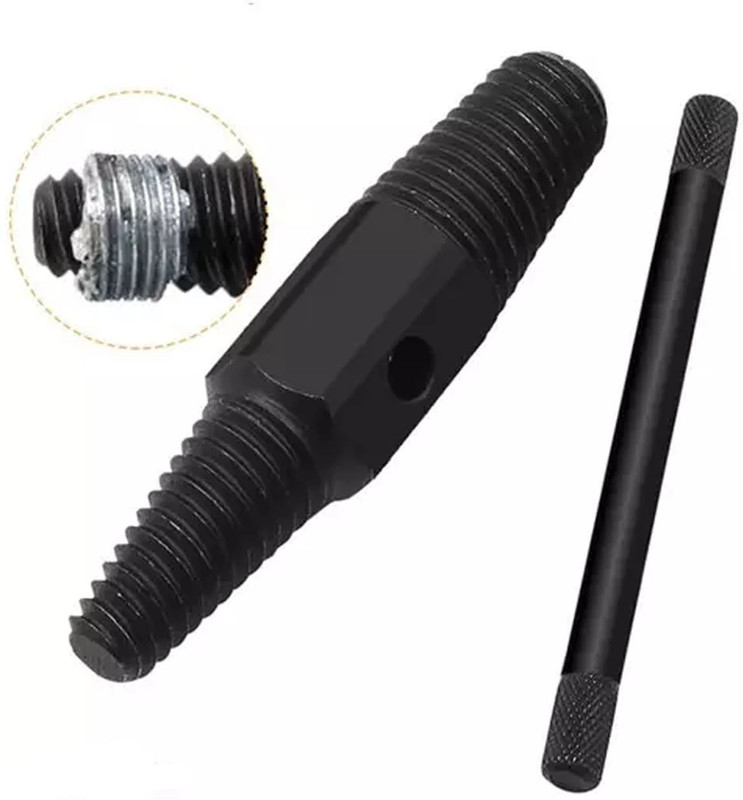 Kiesh Pipe Broken Screw Extractor, 1/2" + 3/4" Double Head Stud and Screw Bolt Extractor Damaged Screw Remover PE04 Rotary Tool(22 mm)