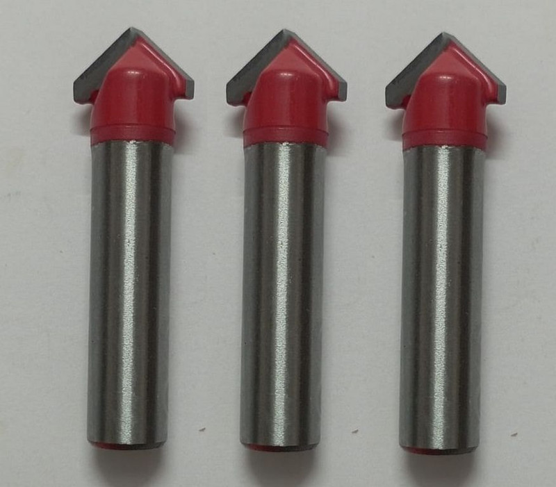 ALPHABET Center Carving Router Bits 9944 (Shank 8mm) Rotary Bit Set(3 Bits)