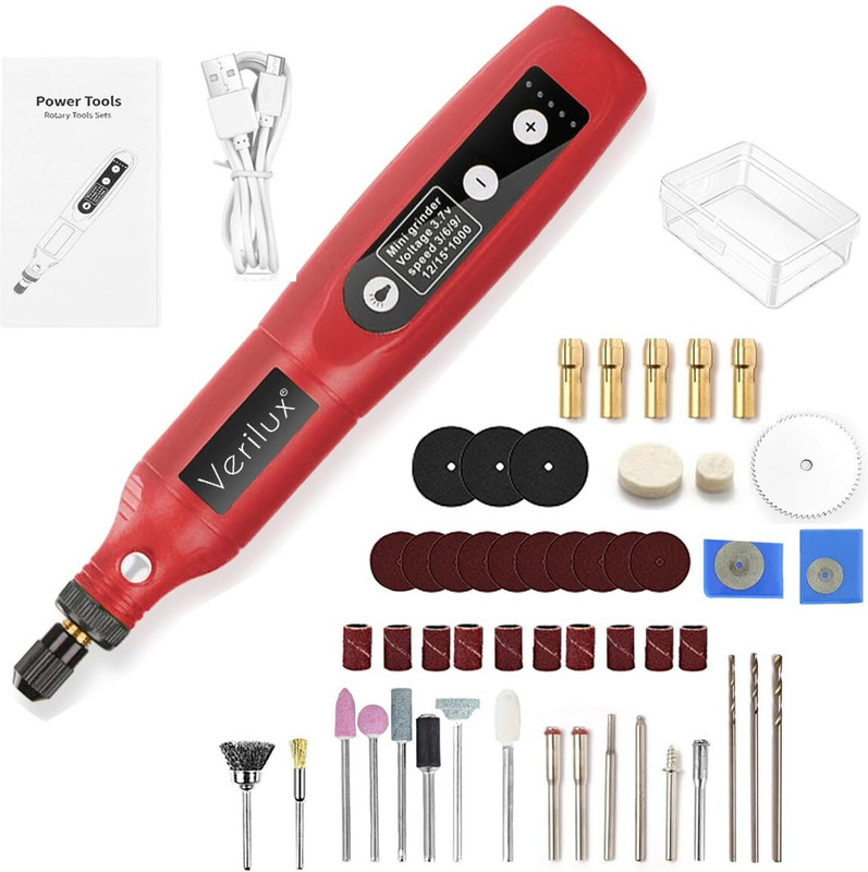 Verilux Mini Cordless Rotary Tool Kit for Drilling Polishing and Engraving Work Cordless Mini Drill Tool Kit Rotary Tool(5 mm)