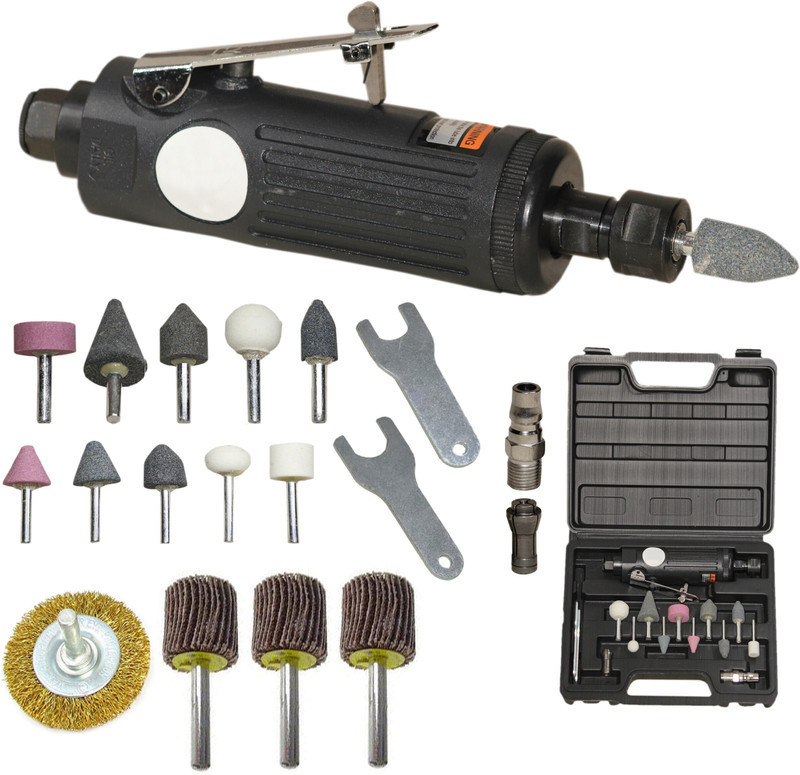 Digital Craft Polisher Sander Kit For Tire Repair, 1/4" Engraving Polishing Collets 3mm & 6mm Pneumatic Air Die Grinder Machine,Wire Brush Wheel,3Pc Emery Cloth Grinding Buff Rotary Tool(6 mm)