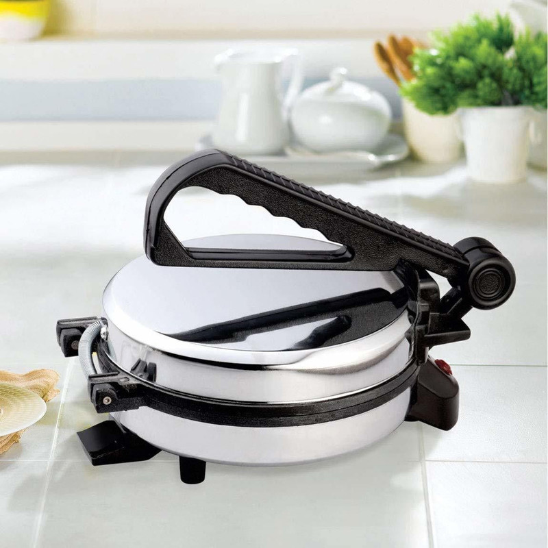 forsel Heavy Stainless Steel Roti Maker Machine 8.5'' Cast Iron Press Handle Roti and Khakra Maker