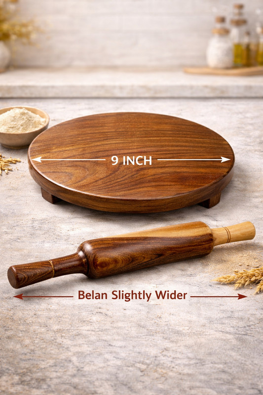 rudam Sheesham Chakla Belan Set 9 Inch Roti and Khakra Maker