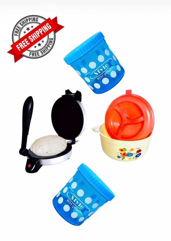 OTC Combo Of Steel Casserole||Masala Box|| With Non Stick Electric Roti and Khakra Maker