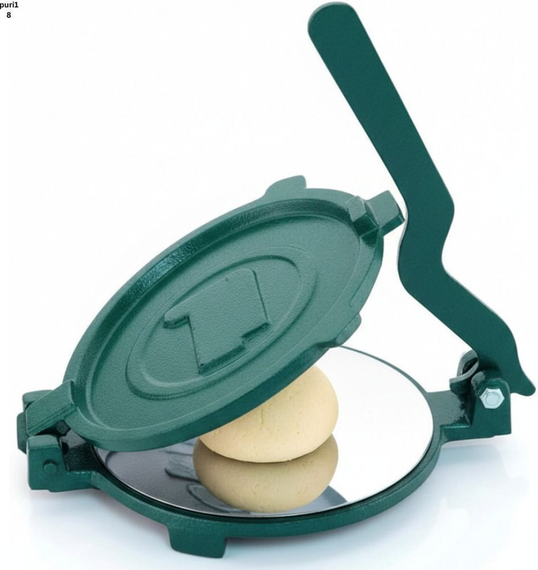 forsel 6.5 in Iron Puri Maker Roti & Pathiri Dough Press Machine with Stainless Steel15 Roti and Khakra Maker