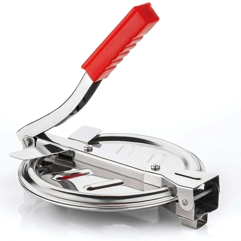 Rknmart Cold Stainless Steel Puri Press Maker | Manual Roti Chapati Papad Press Machine Manual Dough Press(Stainless Steel Puri Press Maker | Manual Roti Chapati Papad Press Machine)