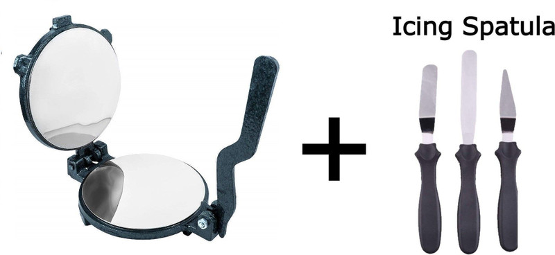 forsel Puri Press Kitchen Press Chapati Roti Maker Machine With Icing Spatula Free Roti and Khakra Maker
