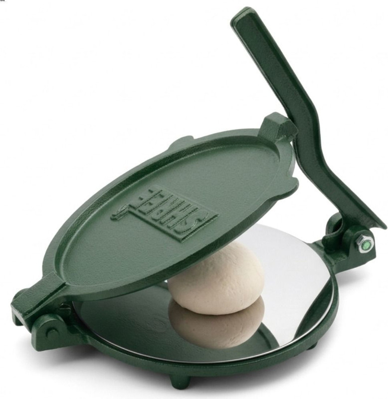 forsel 6.5 inch Cast Iron Puri & Papad Maker, Non-Stick Stainless Steel Pathiri Press D Roti and Khakra Maker