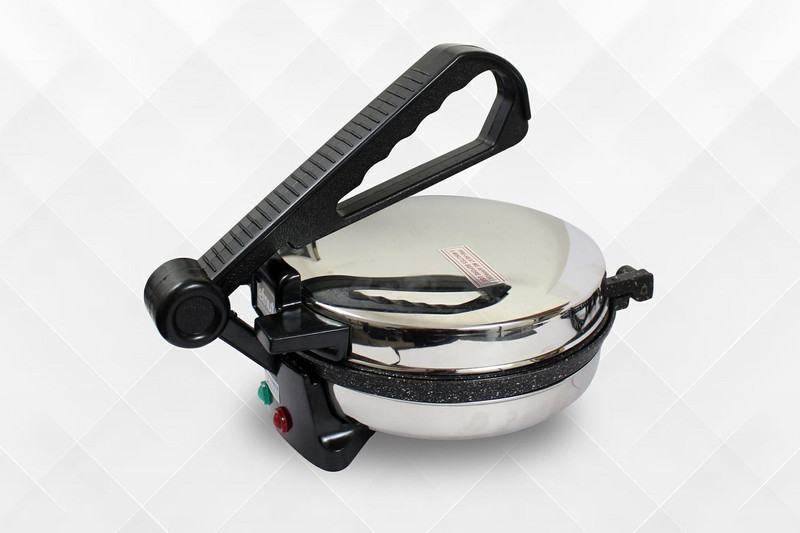 Neha Iron Dough Press Machine SS Plate 16 Cm Heavy Duty Khakhra Puri Papad Chapati Roti and Khakra Maker