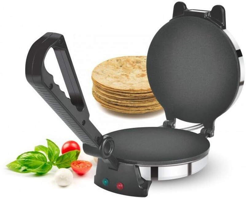 IRONDEEP Electric Roti Maker Non-Stick Tortilla Press Roti and Khakra Maker