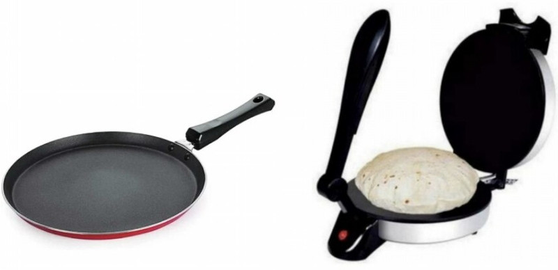 Viyasha Combo of Dosa Tawa | idli Maker 1 years warranty Model RT3 Roti and Khakra Maker