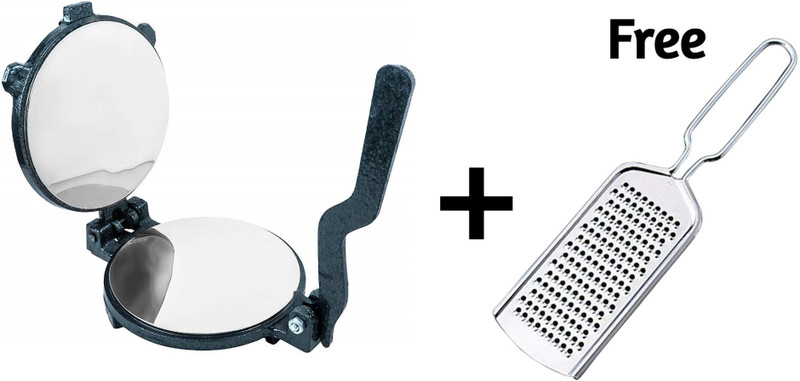 Maxigo Heavy Quality Iron Puri Maker Puri Press Kitchen Press With Cheese Grater Free Roti and Khakra Maker