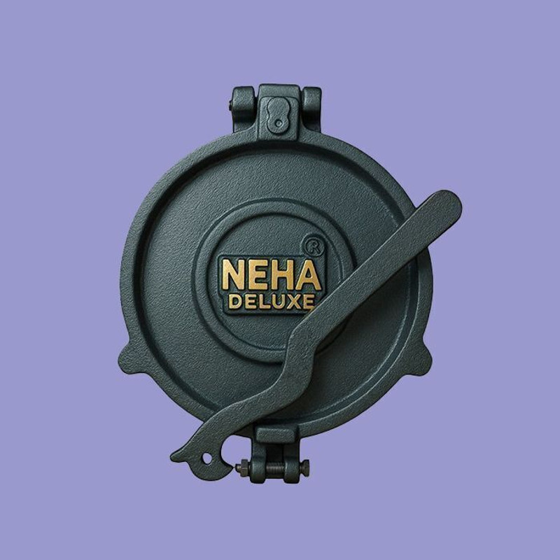Neha New Premium Heavy Roti Maker 8.5'' Diameter SS Plate Dump Press Machine Roti and Khakra Maker