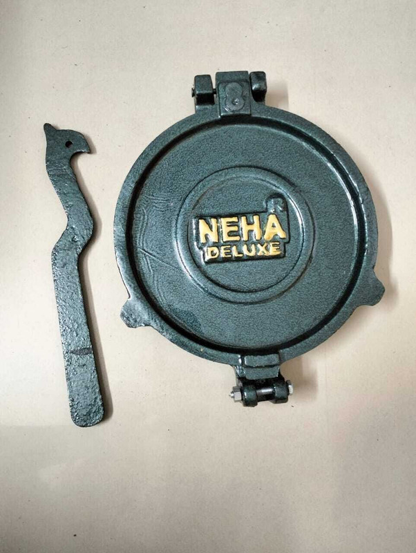 Neha New 8.5'' Heavy Roti Maker SS Plate Press Machine with Easy Grip Handle Roti and Khakra Maker